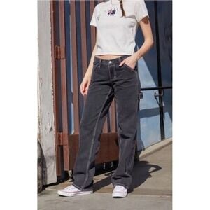 J Galt Brandy Melville Carpenter Jeans Women's‎ Small Black Adjustable Waist